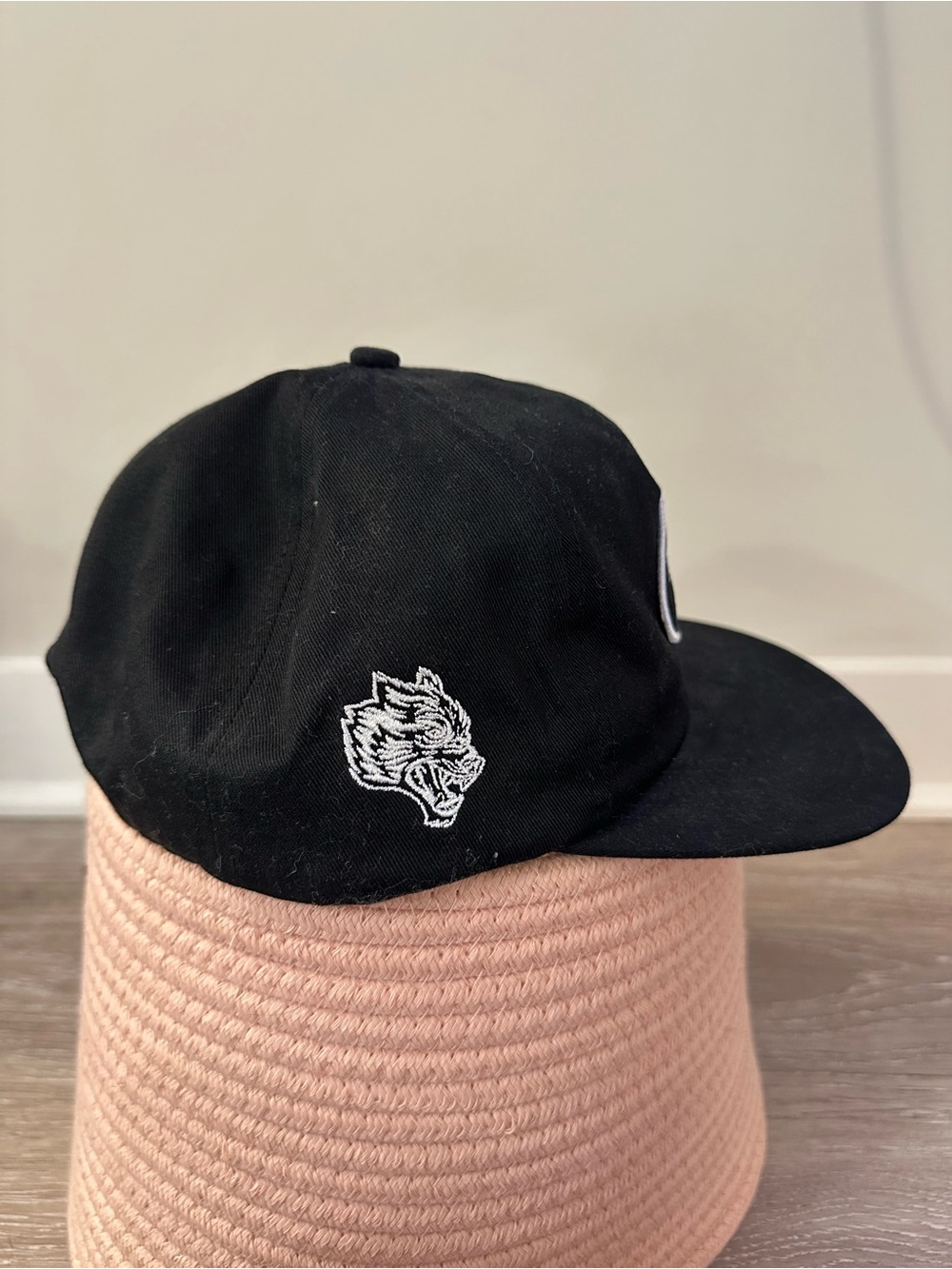 Darc Sport Black Baseball Cap with White 'WOLVES Forever' Patch - Picture 2 of 4